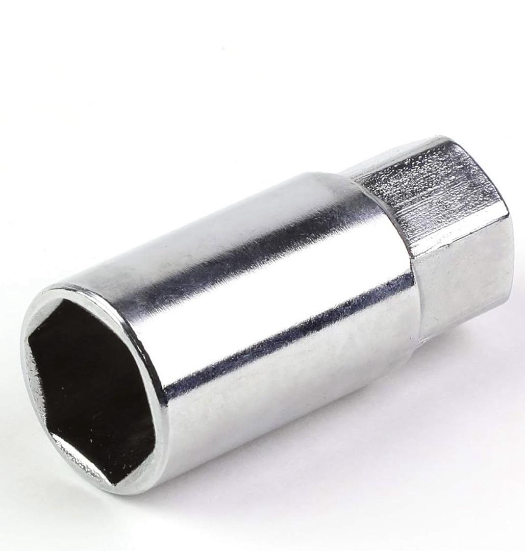 20Pcs M12 x 1.5 Aluminum Alloy Open End Wheel Lug Nuts w/Deep Drive Extension, 20mm OD/60mm H, Blue