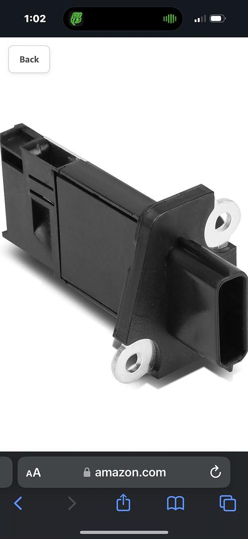 Factory Style MAF Mass Air Meter Sensors Assembly for 08-12 EX35, Metallic/Black