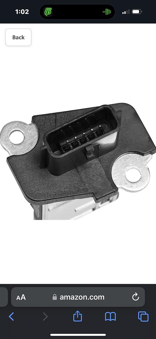 Factory Style MAF Mass Air Meter Sensors Assembly for 08-12 EX35, Metallic/Black