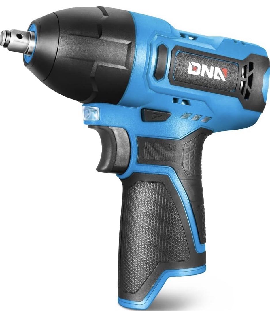 Cordless Impact Wrench, 3/8‚Äù Chuck Max Torque 120Nm 12V Electric Power Impact Wrench with LED Work Light,Blue (Tool Only)
