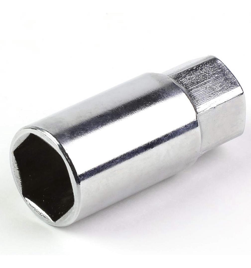 20Pcs M12 x 1.5 Open End Style Wheel Lug Nuts w/Deep Drive Extension Adapter, 25mm OD/50mm H, Red