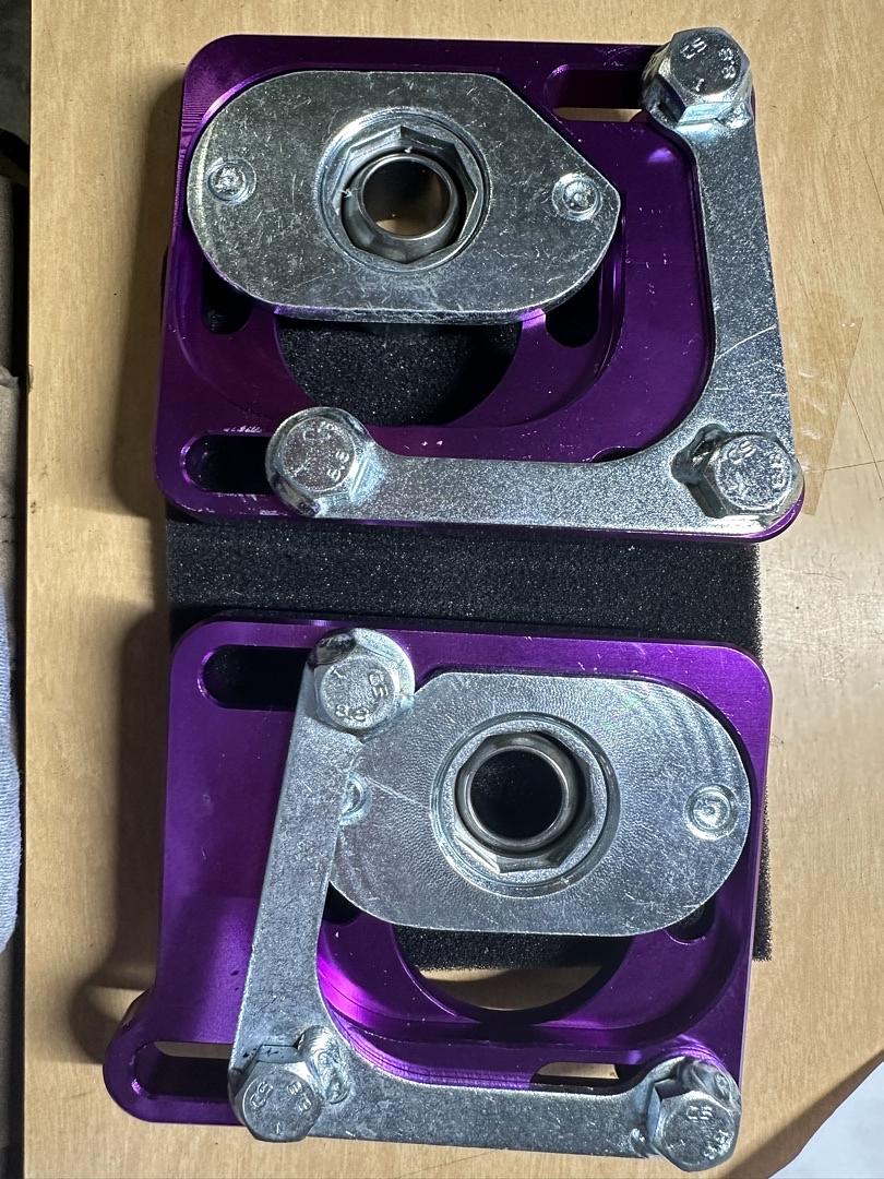 CBK-PLT-FM94-PP Front Adjustable +/- 2.5 Coilover Camber/Caster Plates (SCRATCHED)