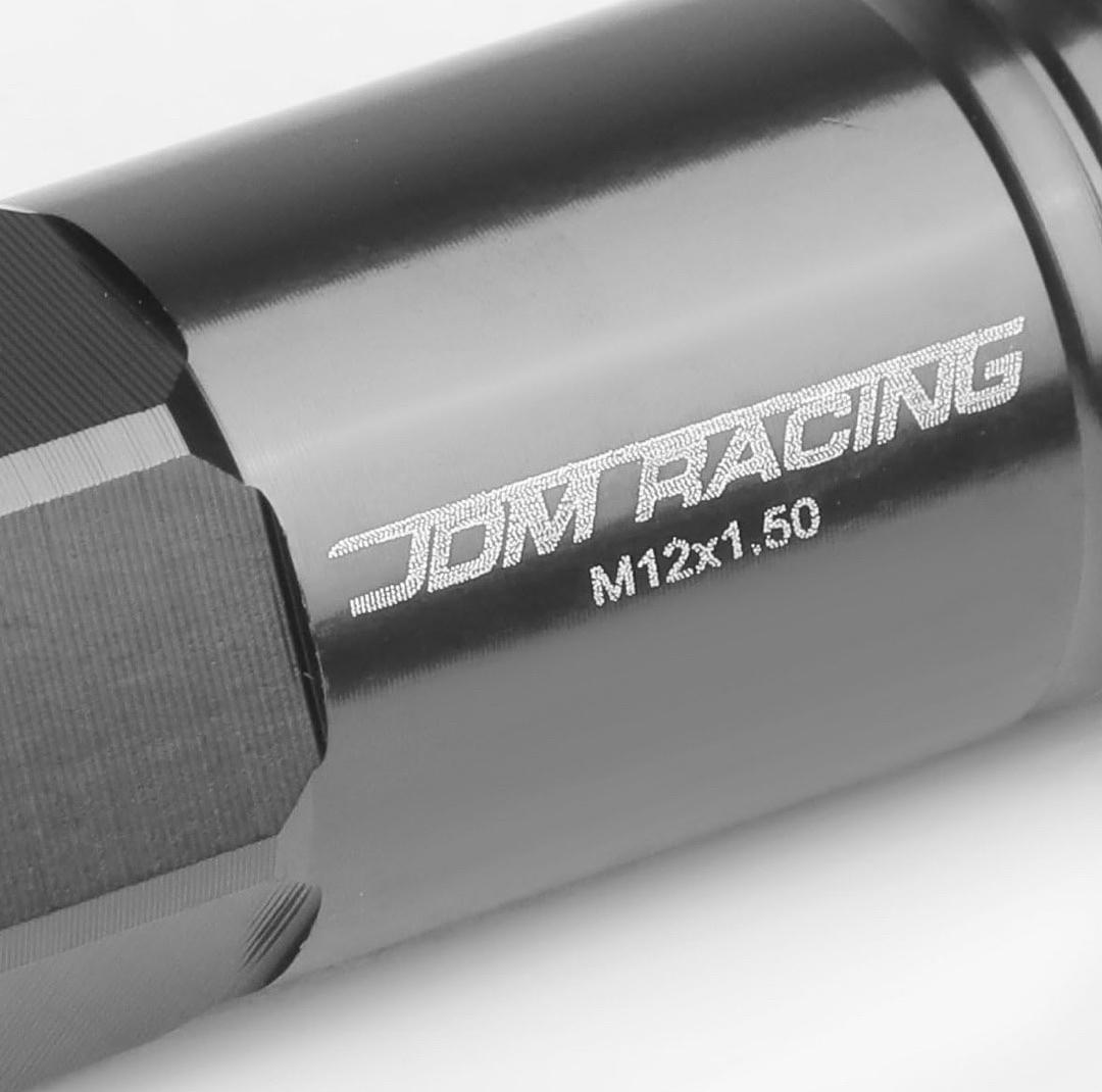 20Pcs M12 x 1.5 Aluminum Alloy Open End Wheel Lug Nuts w/Deep Drive Extension, 20mm OD/60mm H, Gun Metal