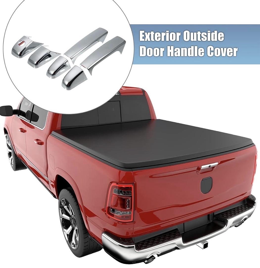 47-103-2 2007-2013 Chevy silverado GMC Sierra Exterior Door Handle Covers Silver tone