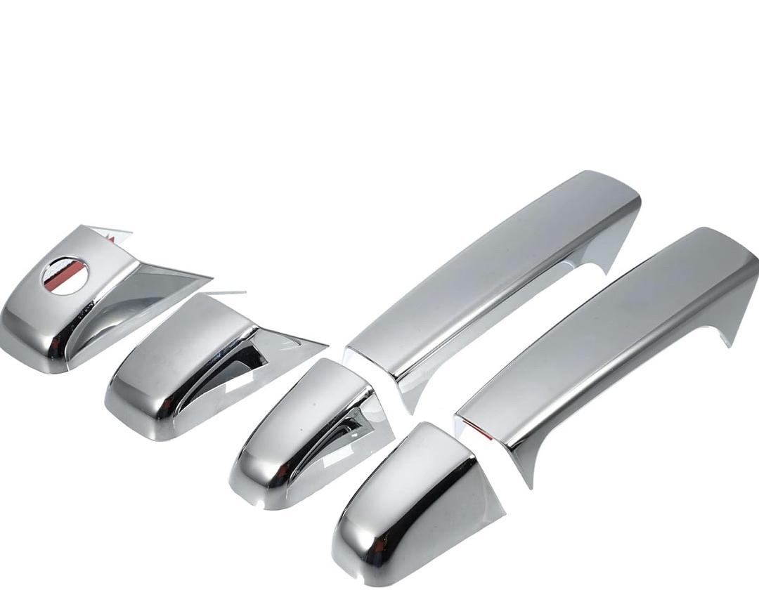 47-103-2 2007-2013 Chevy silverado GMC Sierra Exterior Door Handle Covers Silver tone