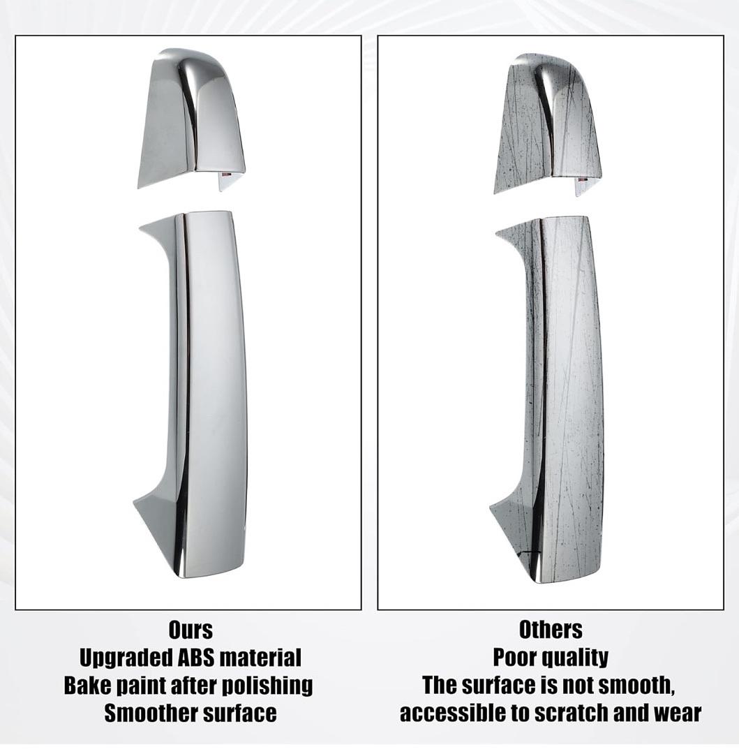 47-103-2 2007-2013 Chevy silverado GMC Sierra Exterior Door Handle Covers Silver tone