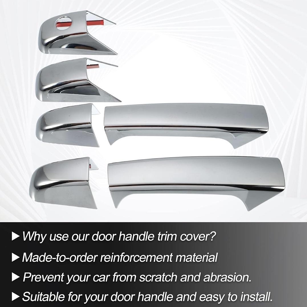 47-103-2 2007-2013 Chevy silverado GMC Sierra Exterior Door Handle Covers Silver tone