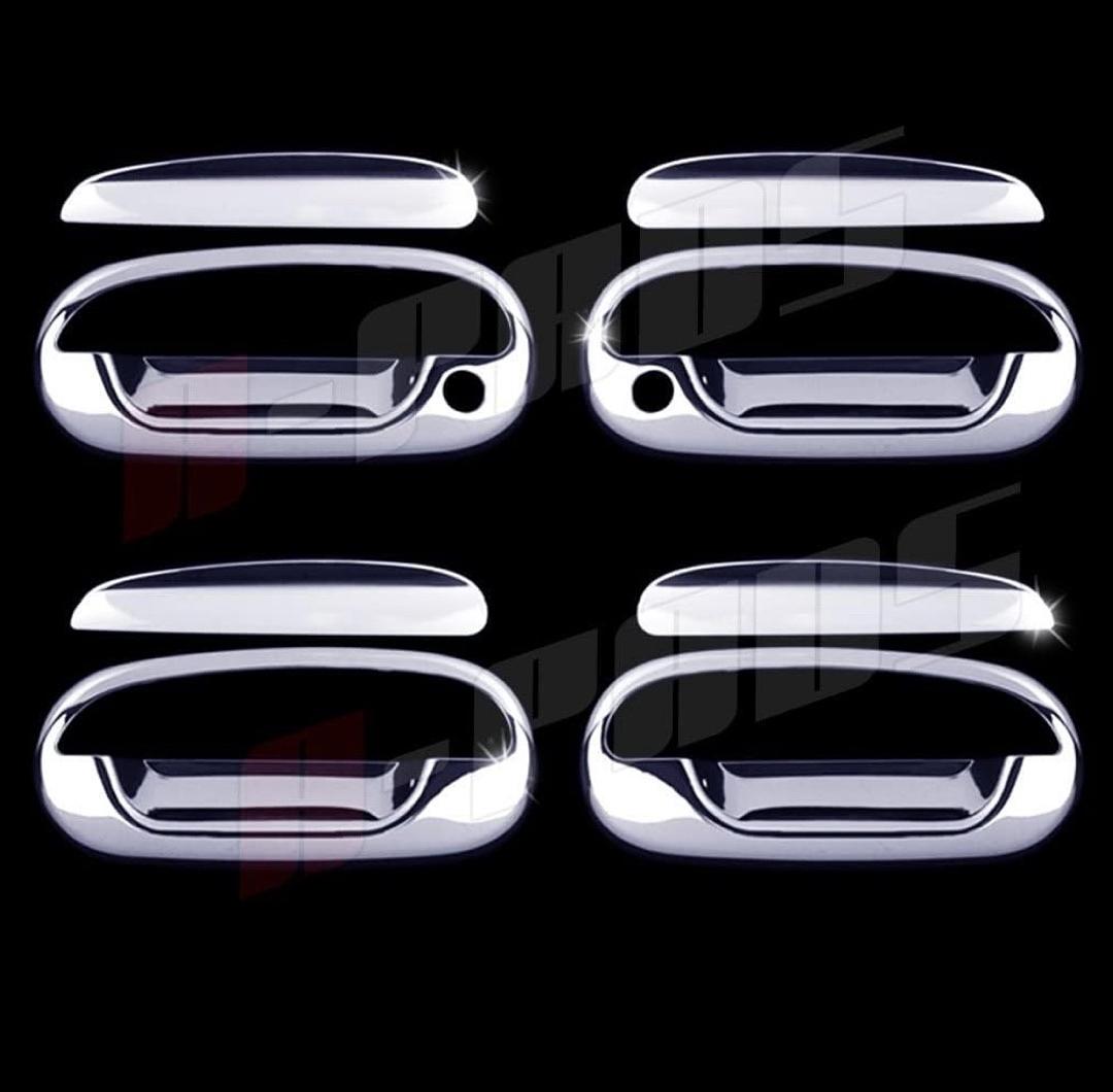 47-108-4 1997-2002/F150 97-98 99 2000 01 02 03/Lincoln Navigator 1998-02 -W/P Key/W/O Keypad 4 Chrome Door Handle Cover
