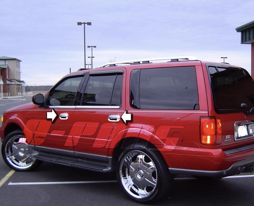 47-108-4 1997-2002/F150 97-98 99 2000 01 02 03/Lincoln Navigator 1998-02 -W/P Key/W/O Keypad 4 Chrome Door Handle Cover