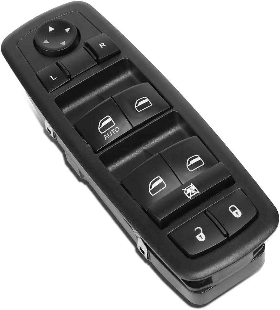 DODGE JOURNEY 2009-2010 DODGE NITRO 2007-2011 JEEP LIBERTY 2008-2012 Factory Style Driver Side Master Power Window Lifter Switch, Black