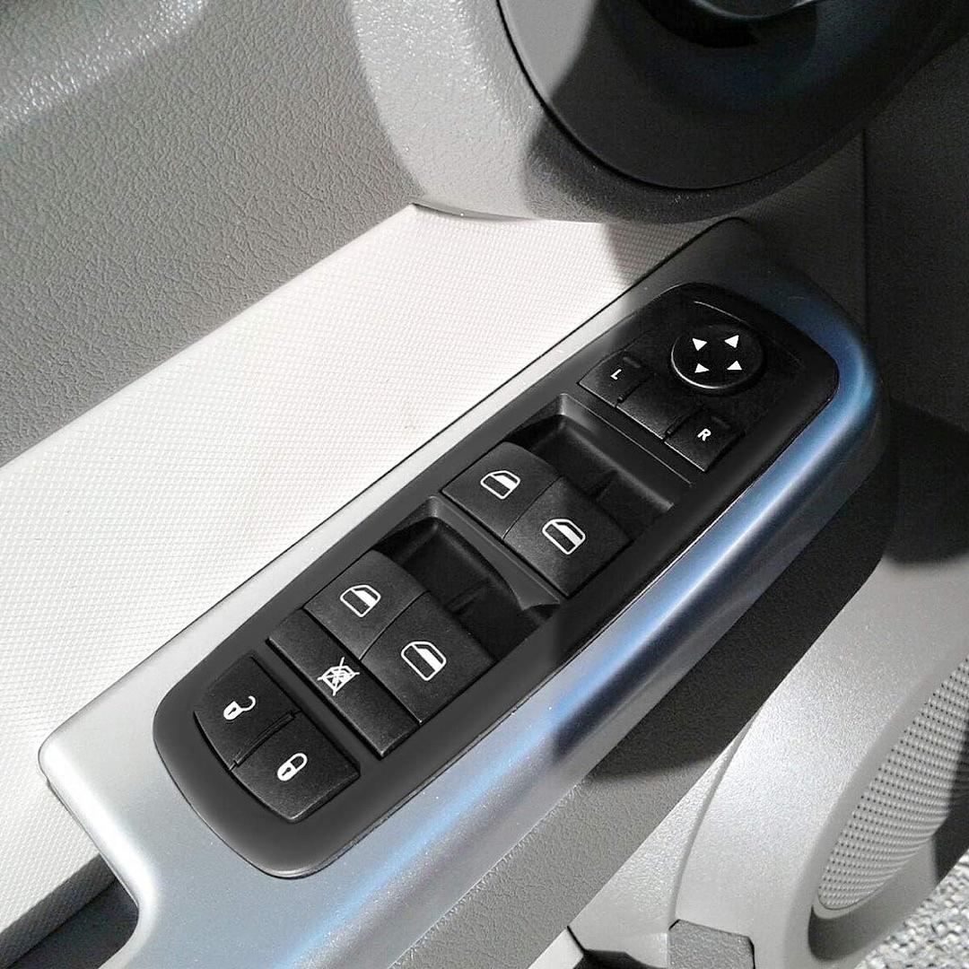 DODGE JOURNEY 2009-2010 DODGE NITRO 2007-2011 JEEP LIBERTY 2008-2012 Factory Style Driver Side Master Power Window Lifter Switch, Black