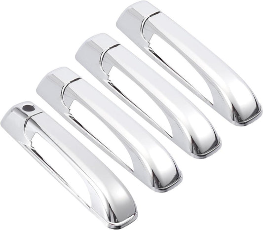 47-126-4 10-18 Dodge for Ram 1500 2500 3500 06-18 Jeep Grand Cherokee 4pcs Chrome Plated ABS Exterior Side Door Handle Covers