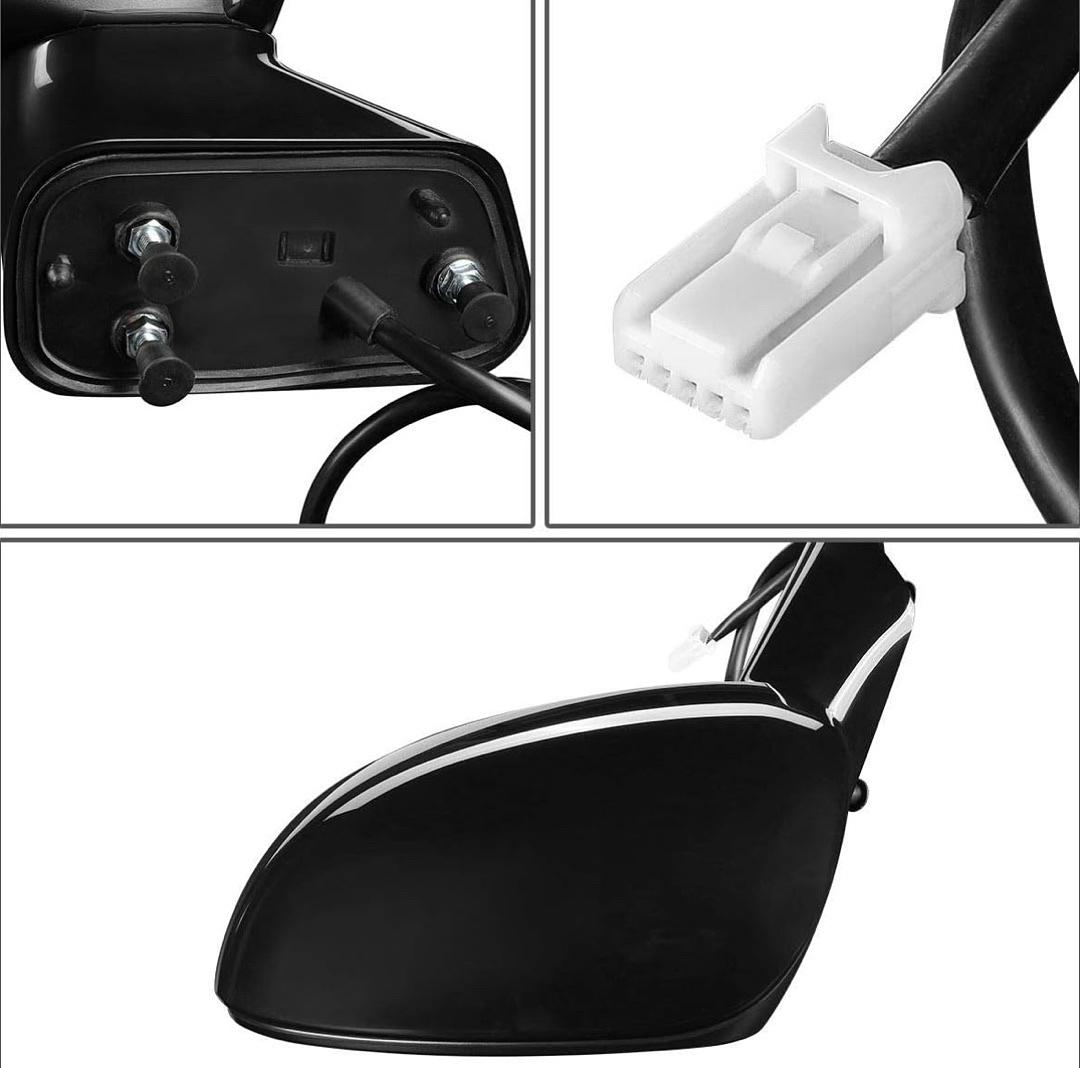 Factory Style Powered+Heated Left Side View Door Mirror Compatible with 09-12 Toyota Venza