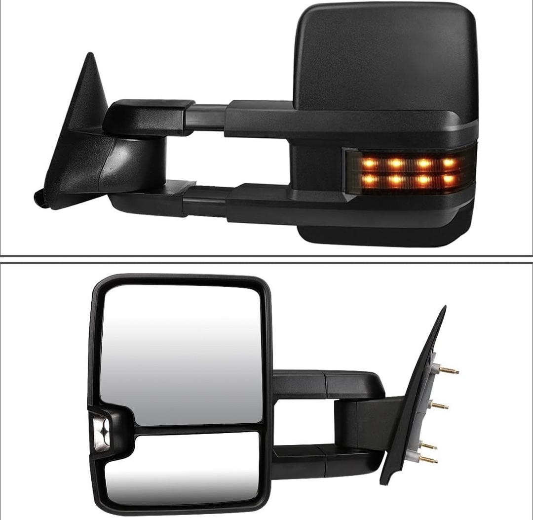 Powered Towing Mirror W/LED Smoked Turn Signal Compatible With 88-98 C/K 1500, 88-00 C/K 2500/K3500, Left Side IN PERSON ONLY
