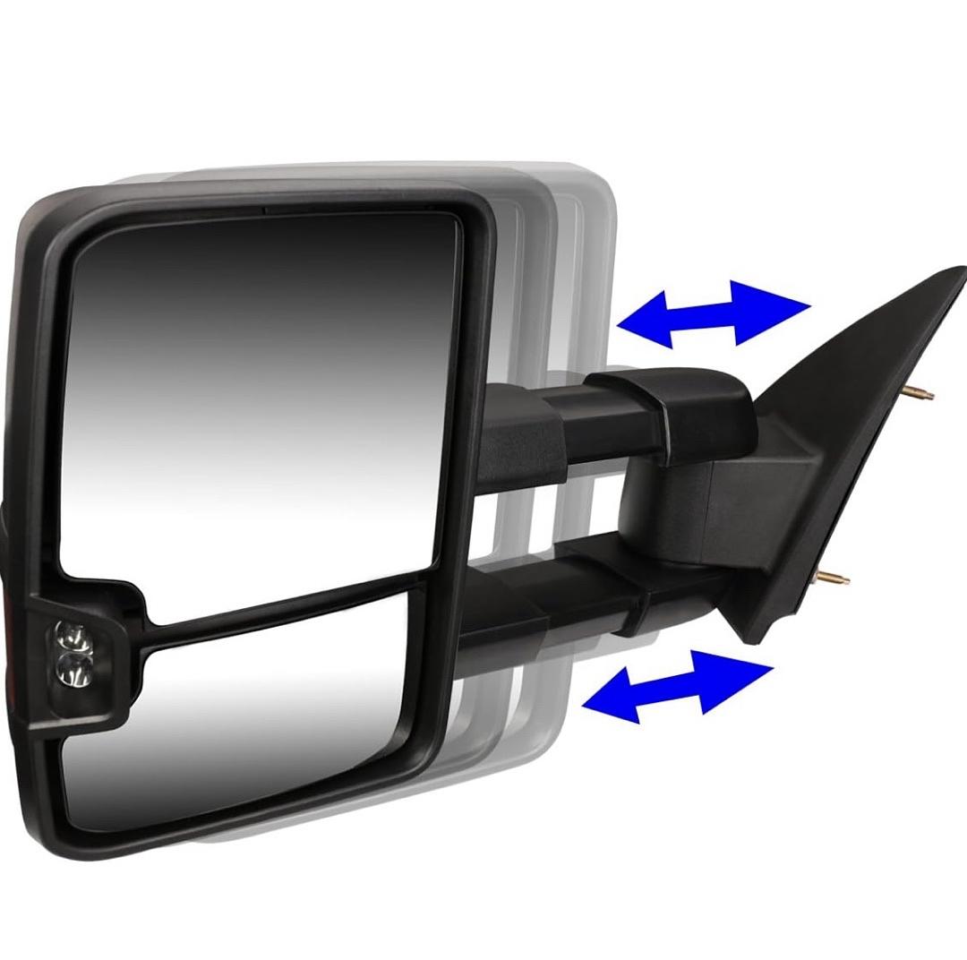 Powered Towing Mirror W/LED Smoked Turn Signal Compatible With 88-98 C/K 1500, 88-00 C/K 2500/K3500, Left Side IN PERSON ONLY