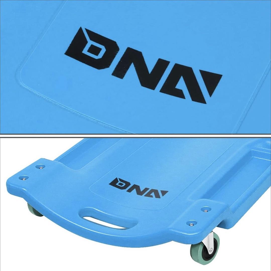 TOOLS-00217 Low Profile Plastic Rolling Garage Shop Creeper with Padded Headrest,Tool Trays & 6pcs Casters,Blue