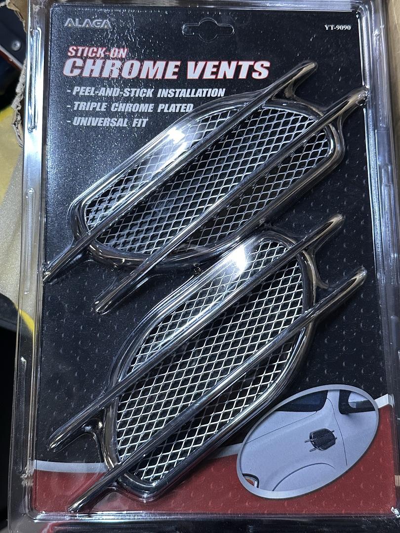 Stick on chrome vents