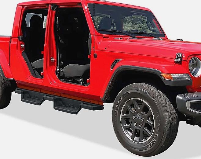 20-22 Jeep Gladiator black offroad iarmour stepper running boards crew cab