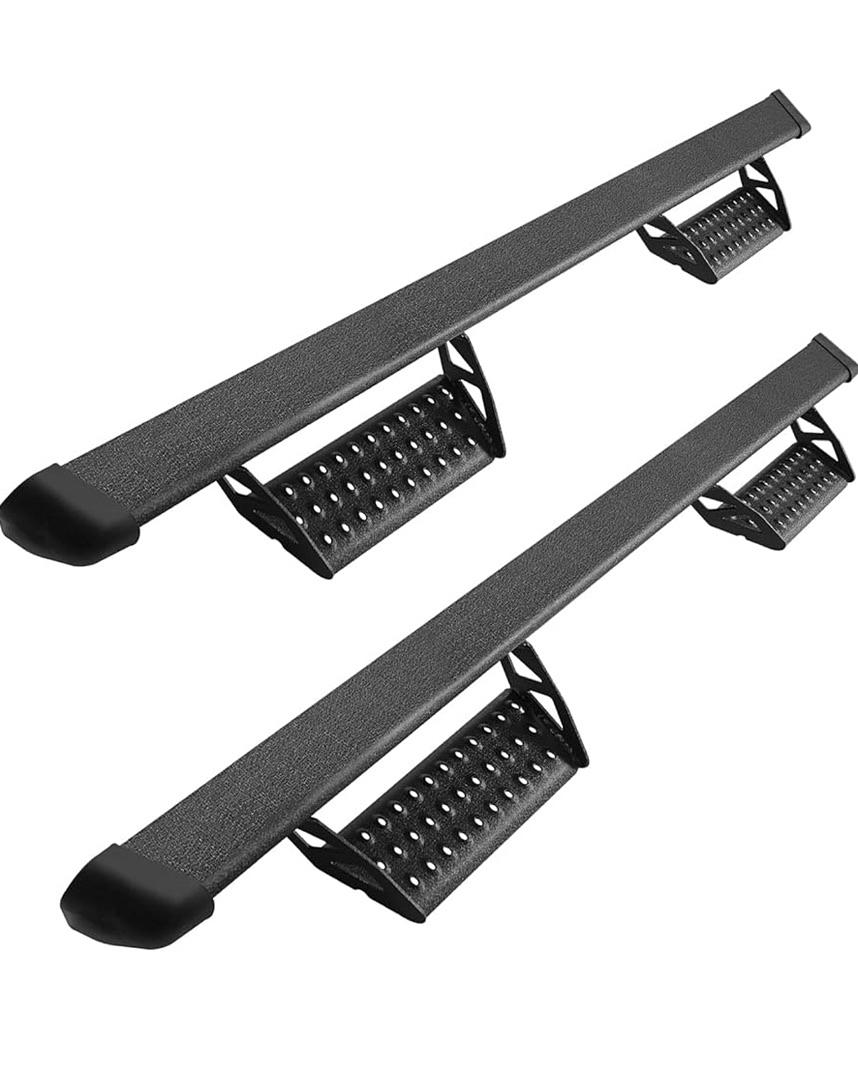24+ Toyota Tacoma crew cab predator style running boards textured