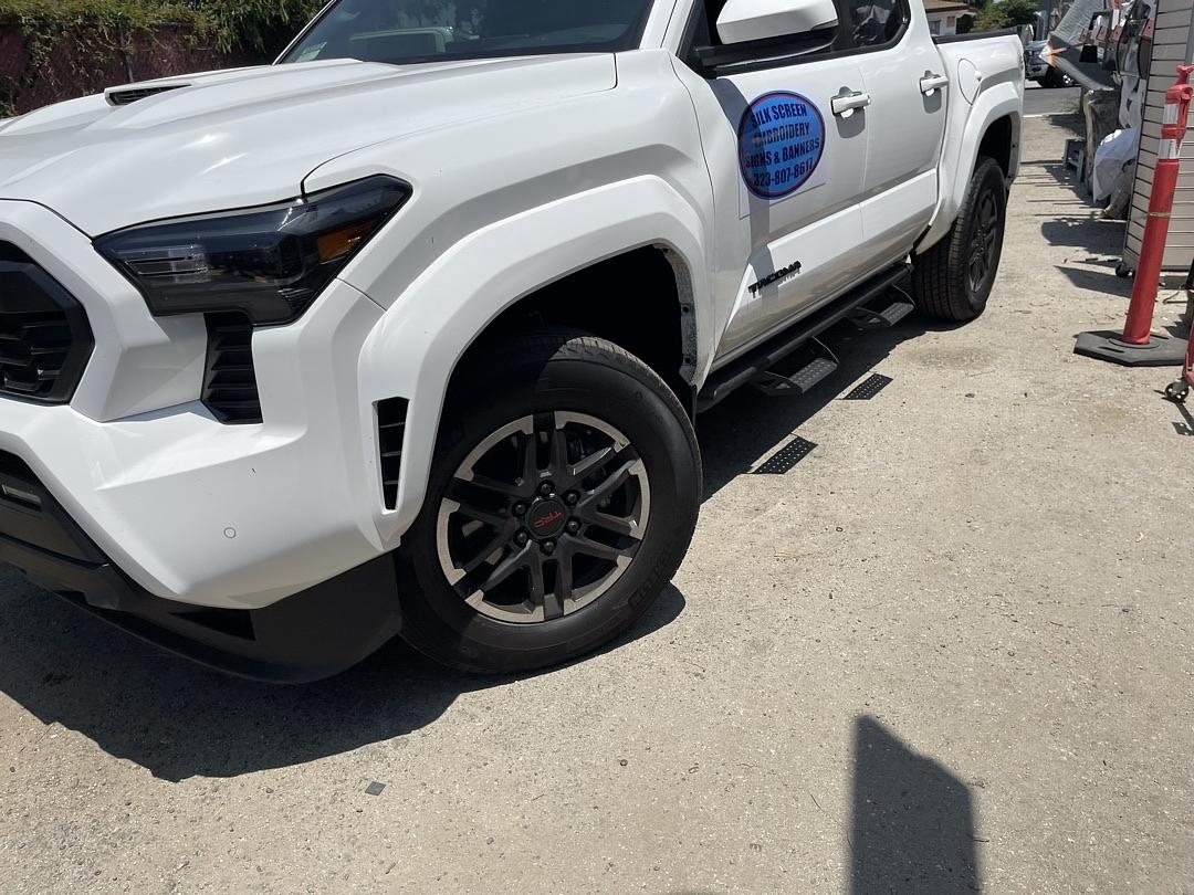 24+ Toyota Tacoma crew cab predator style running boards textured