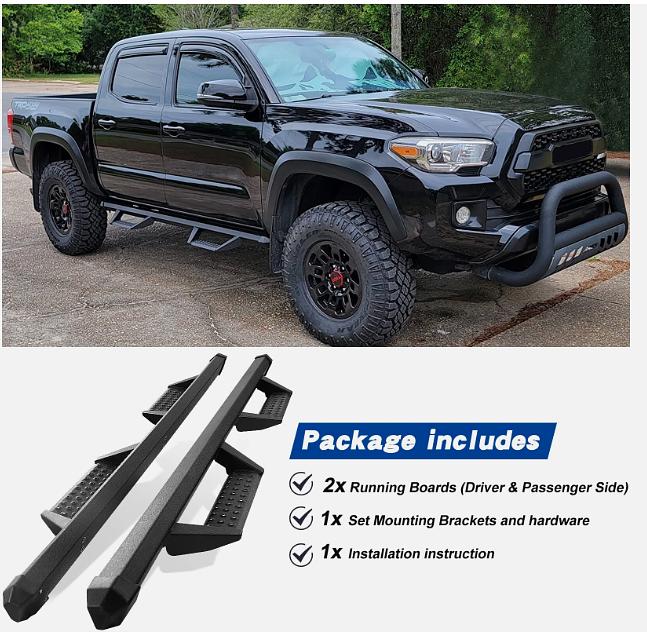 05-23 Toyota Tacoma crew cab off-road running board steppers