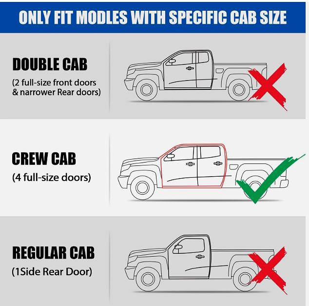 05-23 Toyota Tacoma crew cab off-road running board steppers