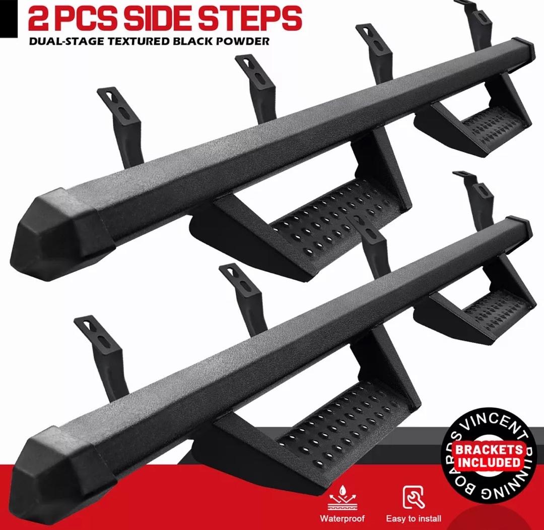 24+ Toyota tacoma crew cab style running boards textured