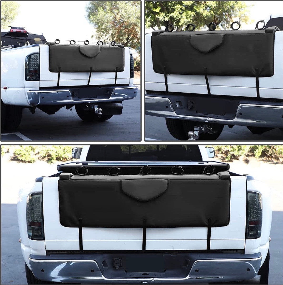 TGP-XL Bike cover Universal full size trucks 61" Waterproof Pickup Truck Bed Tailgate Ped with Bike Racks, Black