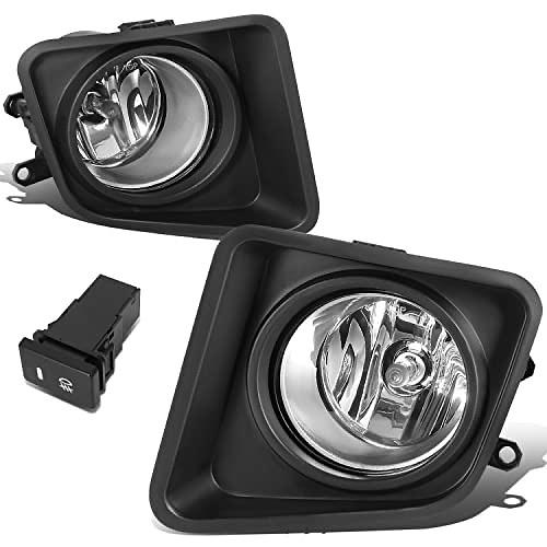 DNA MOTORING FL-ZTL-362-CH Chrome Housing Clear Lens Fog Light w/Switch Compatible with 2014-2021 Tundra, Driver & Passenger Side