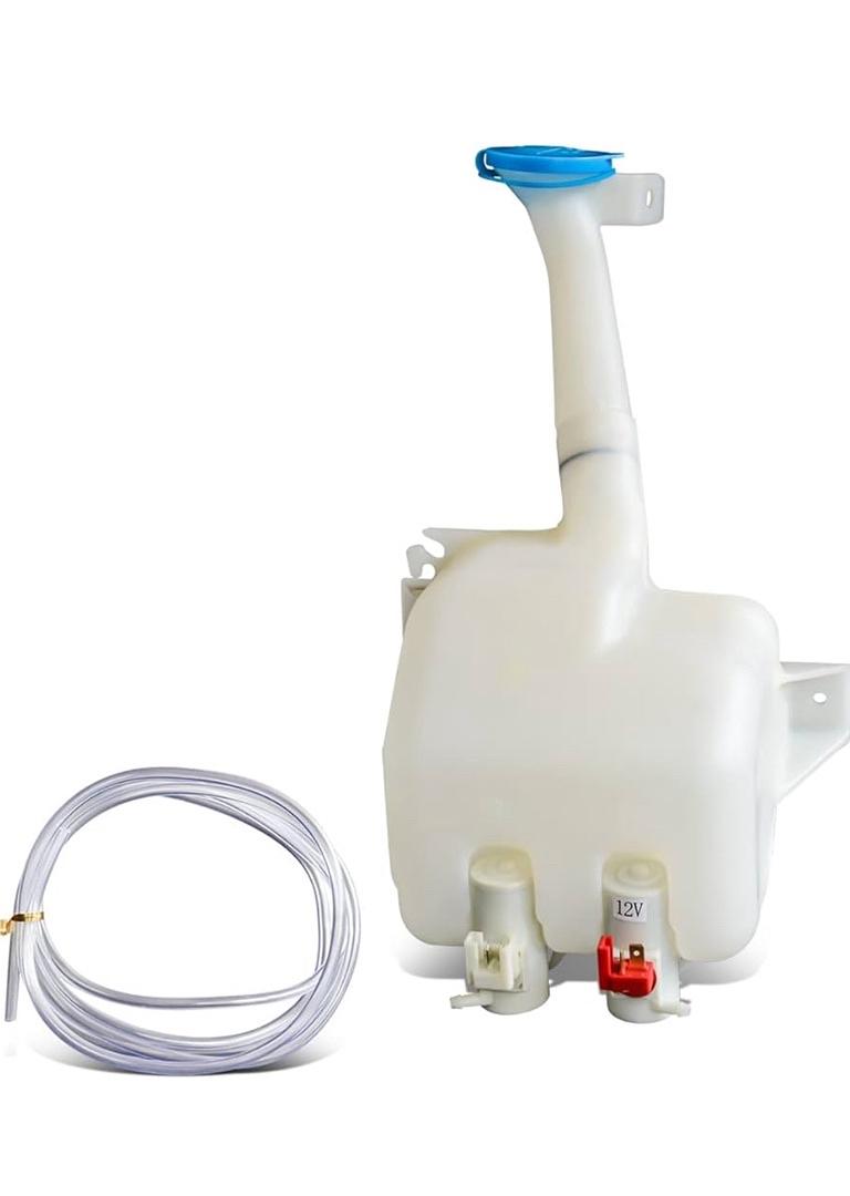 Factory Style Car Windshield Washer Fluid Reservoir w/Cap Tube & Fluid Pump Compatible with 07-08 Honda Fit