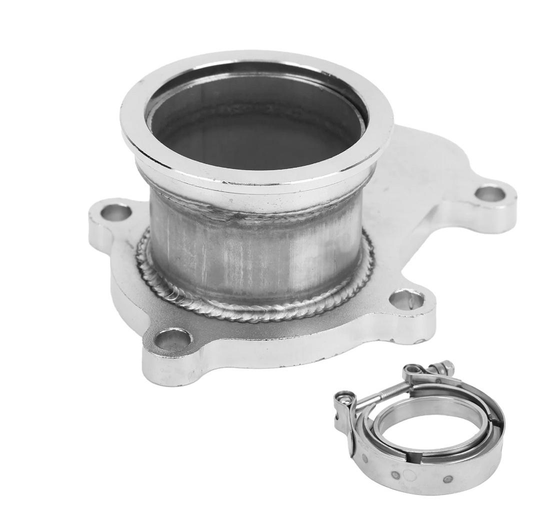 Flange Adapter Downpipe Flange Adaptor V Band Flange Adaptor Auto Accessories Car 5 To V Band Flange Adapter Set Replacement For WH1C HX35 HX35W HX40