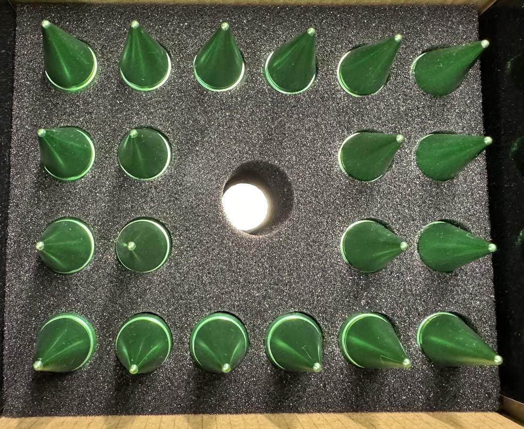 20Pcs M12 x 1.5 Open/Closed End Wheel Lug Nuts +1 X Deep Drive Extension, 20mm OD/123mm H, Green