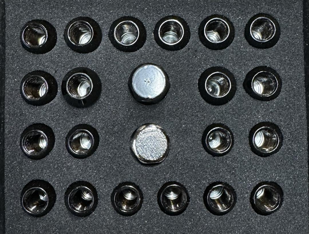 20Pcs M12 x 1.5 Open/Closed End Style 23mm OD/53mm Height Wheel Lug Nuts w/Deep Drive Extension, Gun Metal