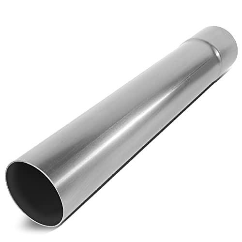 18 Inch Straight Tube DIY Exhaust Tubing,3" OD,Universal Fit,Mild Steel