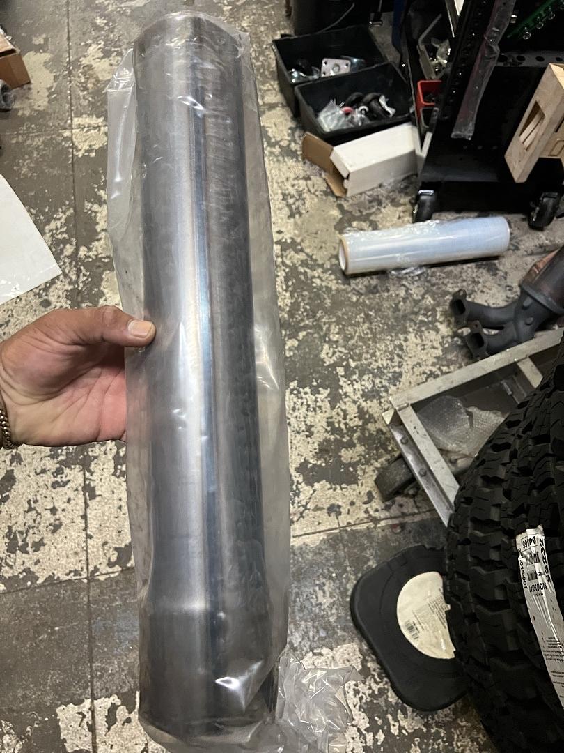 18 Inch Straight Tube DIY Exhaust Tubing,3" OD,Universal Fit,Mild Steel