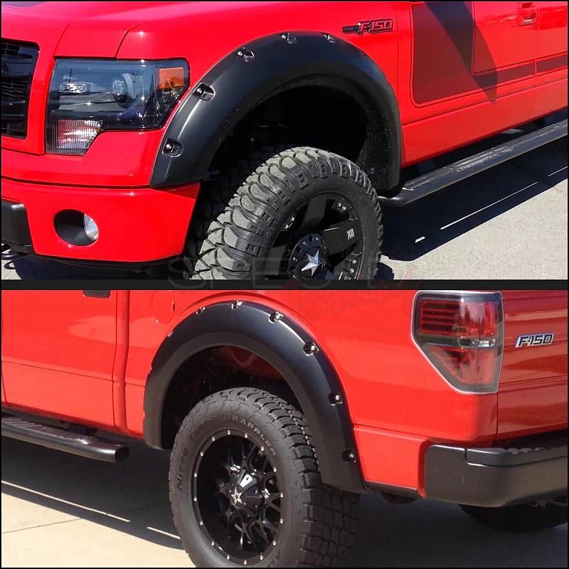 04-08 Ford F-150 Pocket-Riveted Style Side Fender Wheel Flares black 4 Piece