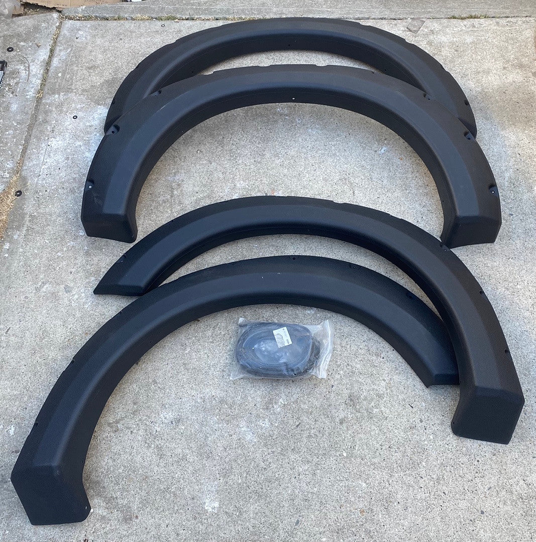 04-08 Ford F-150 Pocket-Riveted Style Side Fender Wheel Flares black 4 Piece