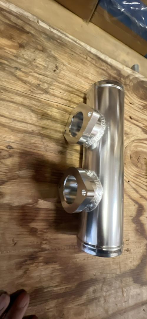 2.5" Turbo Blow Off Type-S RS RZ BOV Style Adapter Dual Flange Adapter Pipe (Silver)