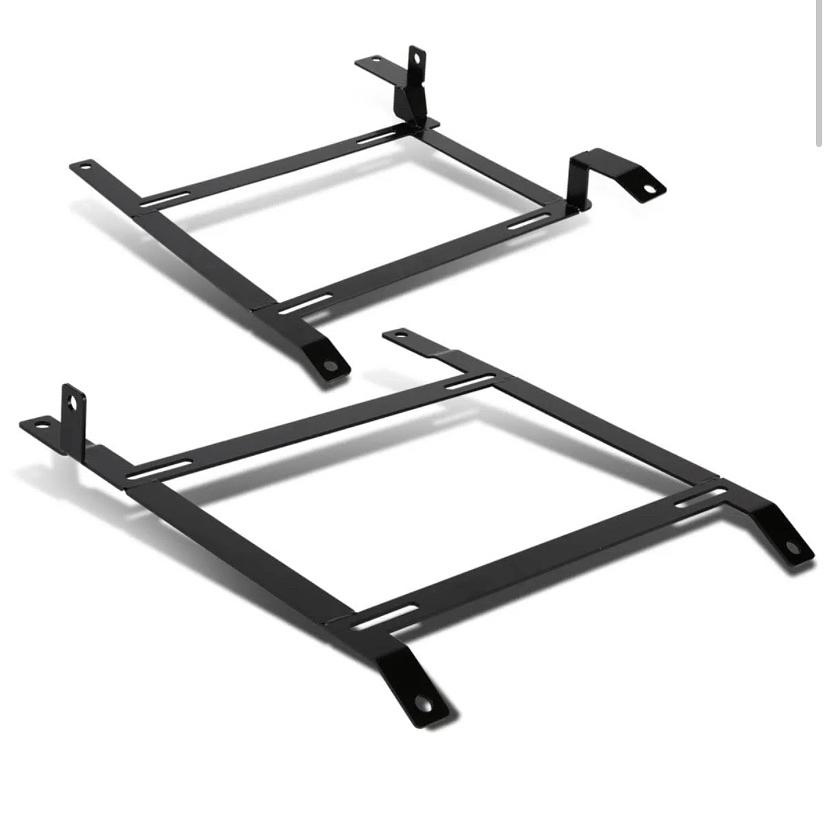 For 2001 to 2005 Honda Civic Em/es Pair Tensile Steel Low Mount Racing Seat Bracket