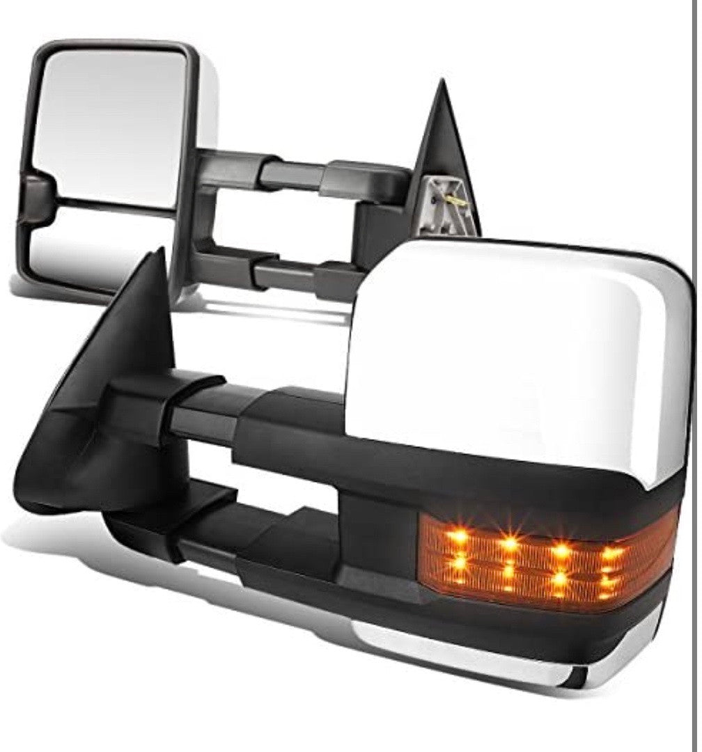 03-06 chevy silverado chrome / amber towing mirrors