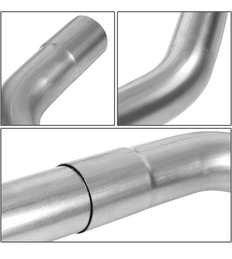 8Pcs 3 Inches Mild Steel DIY Custom Mandrel Exhaust Pipe Straight & U Bend Tube Kit Universal Fit