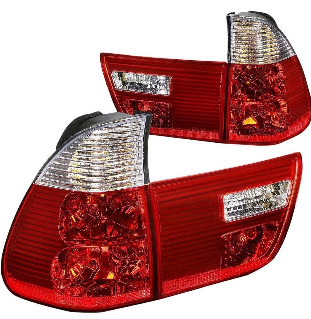 OB TL-E53X500-CL-RD 00-06 BMW X5 red clear pair of TailLights