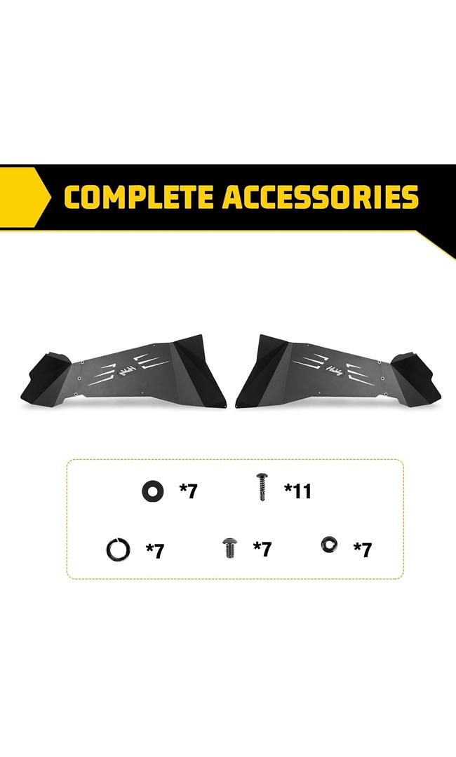 07-18 Jeep Wrangler JK/ JKU Unlimited 2WD & 4WD, Rear Inner Fender Liners Offroad Powder Coated Steel Splash Guards