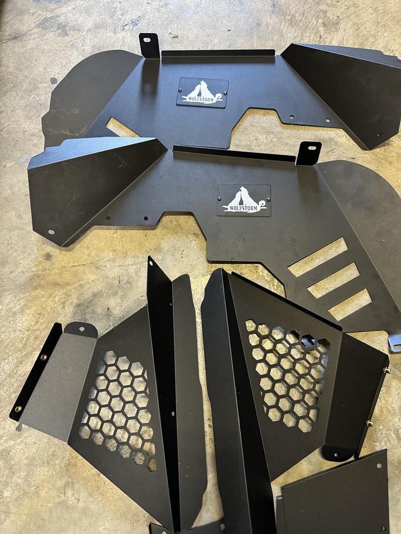 1 OB-WSAJL01G101B-BX-F 18-23 Jeep Wrangler JL/ JLU Front and Rear Inner Wheel Fender Liner