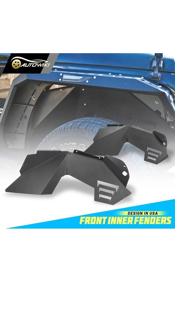 07-18 Jeep Wrangler JK, Black Powder Coated Inner Fender -Steel