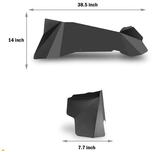 07-18 Jeep Wrangler JK, Black Powder Coated Inner Fender -Steel