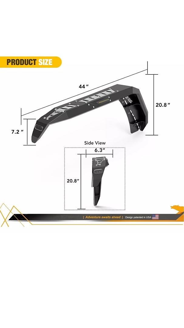 07-18 Jeep Wrangler JK JKU 2PCS Powder-Coated Steel Front Fender Flares