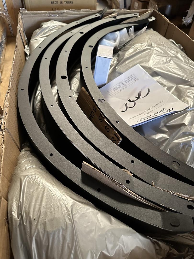 21-24 Black Steel Ford Bronco Wheel Front Rear Fender Flares