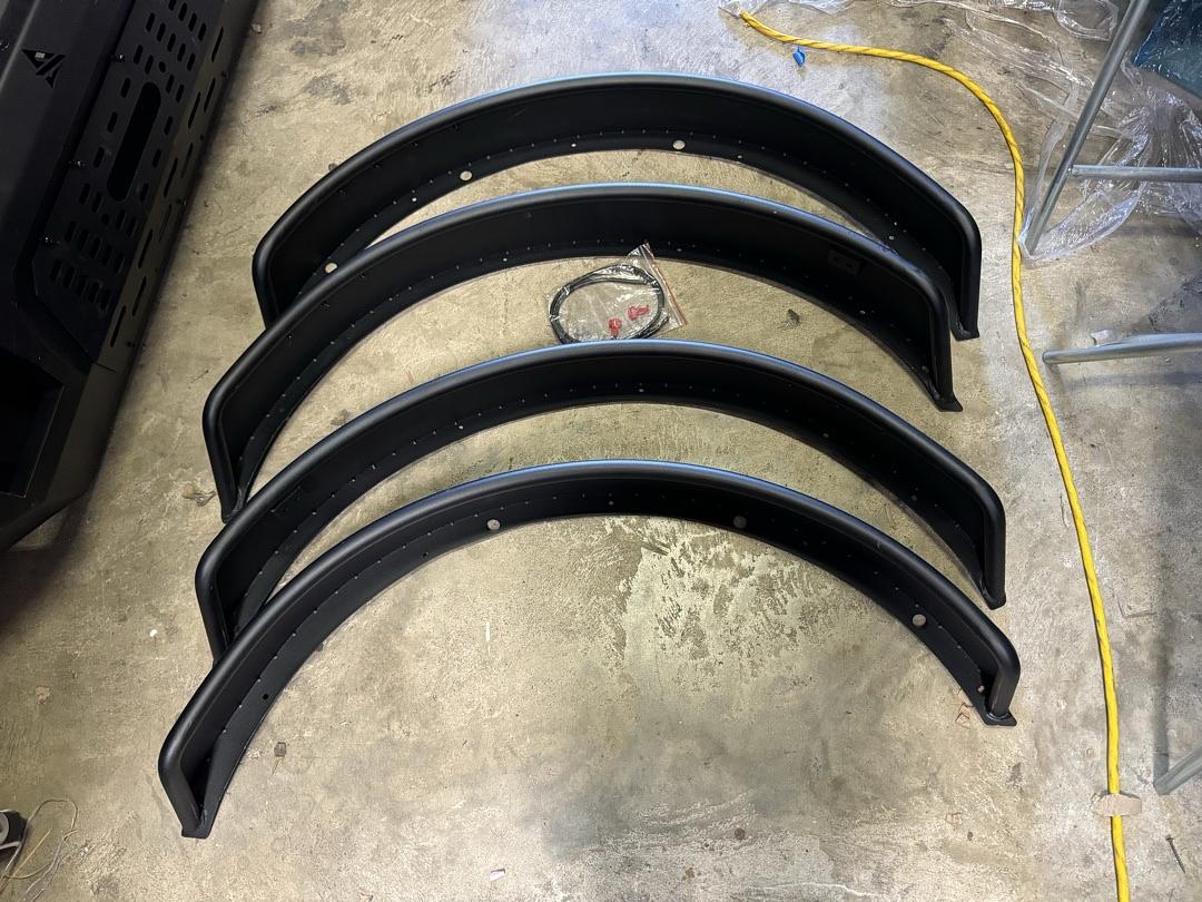 21-24 Black Steel Ford Bronco Wheel Front Rear Fender Flares