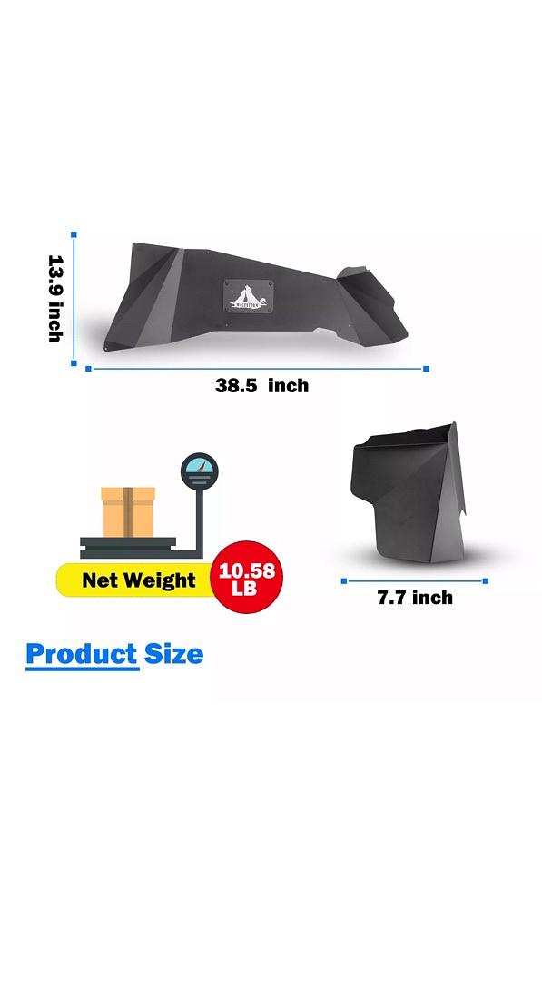 07-18 Jeep Wrangler JK 2/4 Door Rear Steel Inner Fenders Liners 2PC